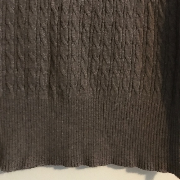 BCBG Brown Angora Cable Knit Sweater Dress - Picture 4 of 7